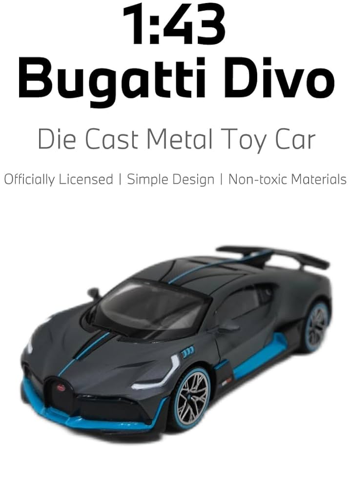 Amazon.com: RASTAR 64000 1/43 Bugatti Die Cast Metal Toy Car